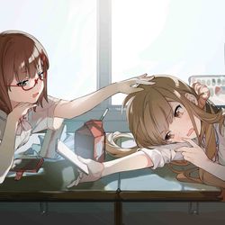 This is a pixiv picture whose title is 昼休みの女子トーク.
