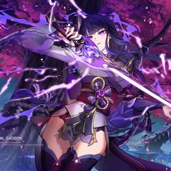 This is a pixiv picture whose title is Raiden Shogun - BAAL.