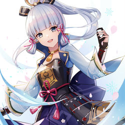 This is a pixiv picture whose title is 神里绫华.