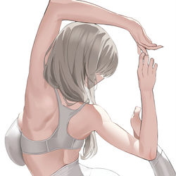 This is a pixiv picture whose title is ヨガする宇崎ママ.