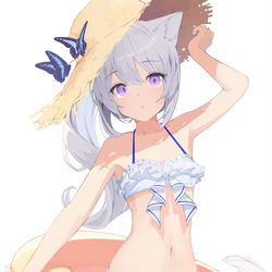 This is a pixiv picture whose title is でっかいドーナツ、それは夏.