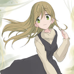 This is a pixiv picture whose title is 髪下ろしあおいちゃん.