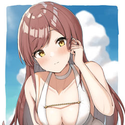 This is a pixiv picture whose title is 水着甘奈.