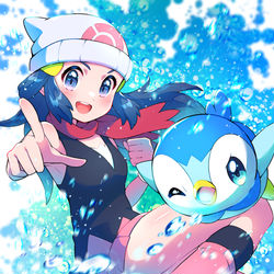 This is a pixiv picture whose title is ヒカリ＆ポッチャマ.