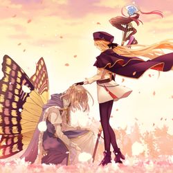 This is a pixiv picture whose title is 【FGO】構図似せて2組.