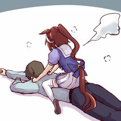 This is a pixiv picture whose title is ウマ乗りテイオー.