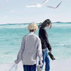 This is a pixiv picture whose title is 「まだ肌寒いッスね。」.