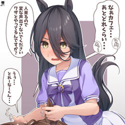 This is a pixiv picture whose title is つかまるタキオン2.