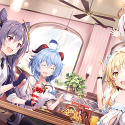 This is a pixiv picture whose title is 暑いのでひと休み！！夏の女子会！.