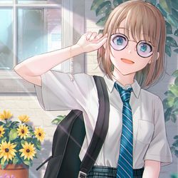 This is a pixiv picture whose title is 👓.