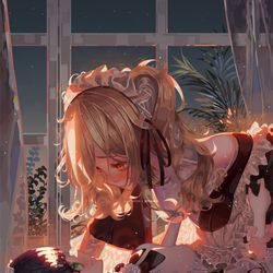 This is a pixiv picture whose title is Intimate Night.
