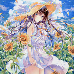 This is a pixiv picture whose title is 文月の景色（手描き）.