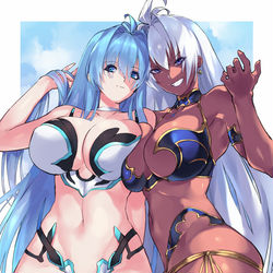 This is a pixiv picture whose title is 「You're not a heroine, it's me.」.
