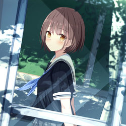 This is a pixiv picture whose title is 葉擦れのささやき.