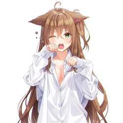 This is a pixiv picture whose title is ねこ幼なじみちゃんฅ^•ﻌ•^ฅ.