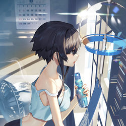 This is a pixiv picture whose title is 「今日も暑くなるってさ」.