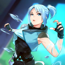 This is a pixiv picture whose title is VALORANT:ジェット.