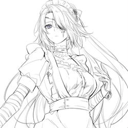 This is a pixiv picture whose title is メイド落書き.