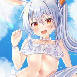 This is a pixiv picture whose title is 兎田ぺこら.