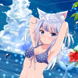 This is a pixiv picture whose title is がうる・ぐら 水着❤.