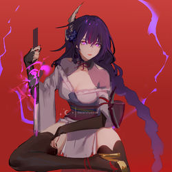 This is a pixiv picture whose title is raiden.