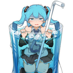 This is a pixiv picture whose title is 冷たいミク.