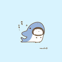 This is a pixiv picture whose title is 🦈🐱.