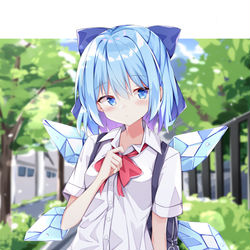 This is a pixiv picture whose title is 制服チルノちゃん.