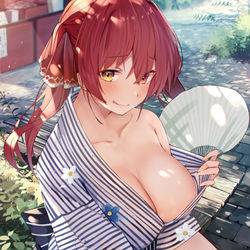 This is a pixiv picture whose title is 夏祭り船長.