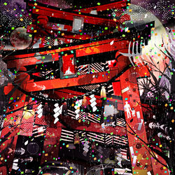 This is a pixiv picture whose title is 雨の迷い道.