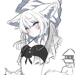 This is a pixiv picture whose title is 摸鱼.
