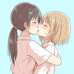 This is a pixiv picture whose title is 真夏のキス.