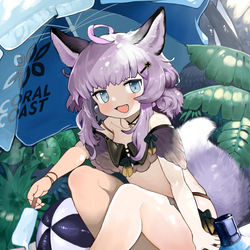 This is a pixiv picture whose title is 🏖️🦊.