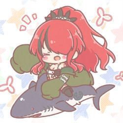 This is a pixiv picture whose title is ホホジロさんにライドオンするパタ姐さん.