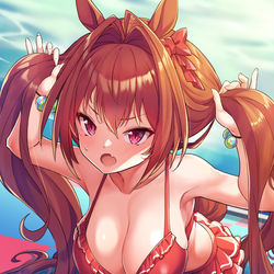 This is a pixiv picture whose title is 水着スカーレット.