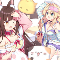 This is a pixiv picture whose title is まくら投げ.