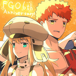 This is a pixiv picture whose title is FGO６周年記念.