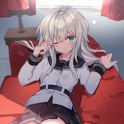 This is a pixiv picture whose title is 寝起きヴェールヌイ.