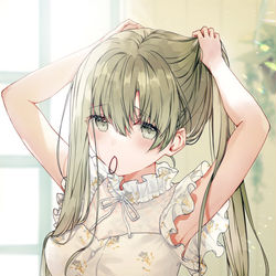 This is a pixiv picture whose title is 結う.