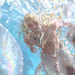 This is a pixiv picture whose title is 人鱼锦辛.