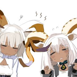 This is a pixiv picture whose title is 角卡住了~.
