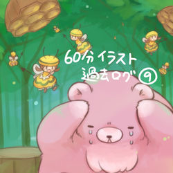 This is a pixiv picture whose title is 60分イラスト過去ログ⑨-4月分.
