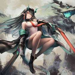 This is a pixiv picture whose title is 夕.