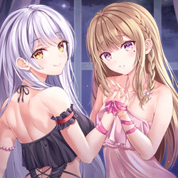 This is a pixiv picture whose title is ゆり＆ちとせあめ.