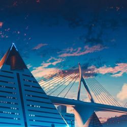 This is a pixiv picture whose title is ベイブリッジとりとるん.
