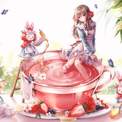 This is a pixiv picture whose title is strawberry tea.