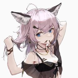 This is a pixiv picture whose title is 摸了小可爱.