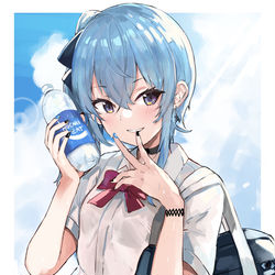 This is a pixiv picture whose title is 制服すいちゃん.