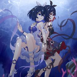 This is a pixiv picture whose title is 双希贴贴.