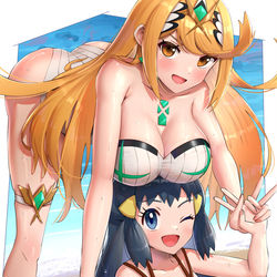 This is a pixiv picture whose title is 水着ヒカリ.